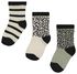 3er-Pack Baby-Socken mit Bambus, Punkte/Streifen grün - 1000023519 - HEMA