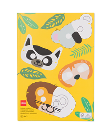 14 masques à colorier animaux - 15920195 - HEMA