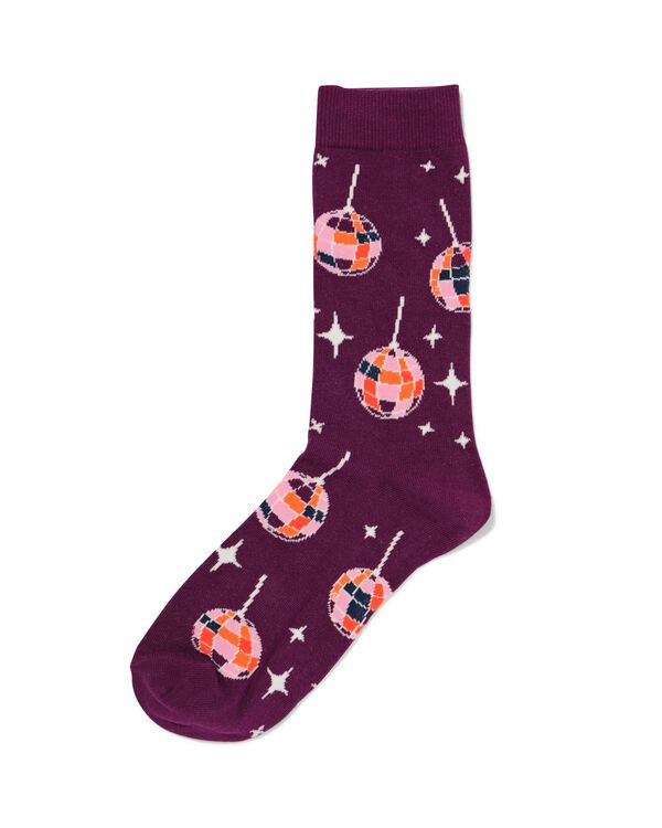 sokken voor volwassenen 'let's dance' paars paars - 4100370PURPLE - HEMA