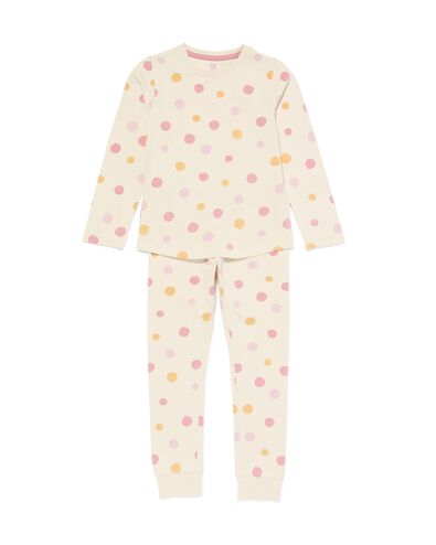 Kinder-Pyjama, Punkte beige 122/128 - 23020778 - HEMA