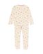 kinder pyjama met stippen beige 110/116 - 23020777 - HEMA