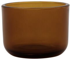 Teelichthalter, Glas Ø 7,3 x 5,5 cm, braun - 13322202 - HEMA