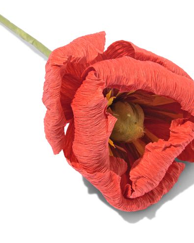 fleur artificielle 23cm coquelicot papier rouge - 41300122 - HEMA