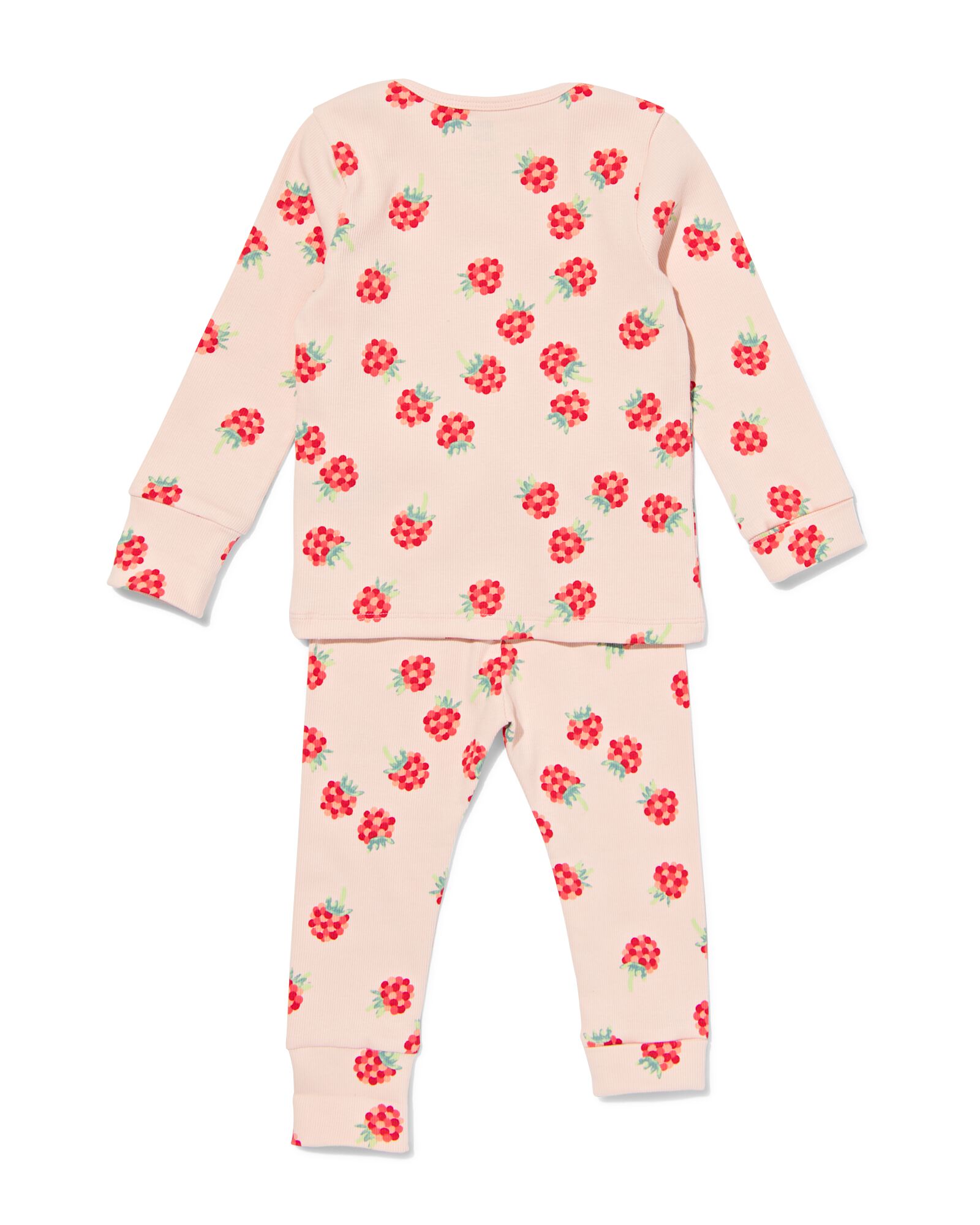 Baby-Pyjama zum Mitwachsen Himbeere rosa - 33357740PINK - HEMA