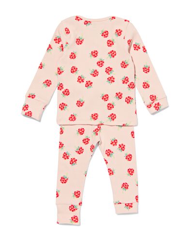 Baby-Pyjama zum Mitwachsen Himbeere rosa - 33357740PINK - HEMA
