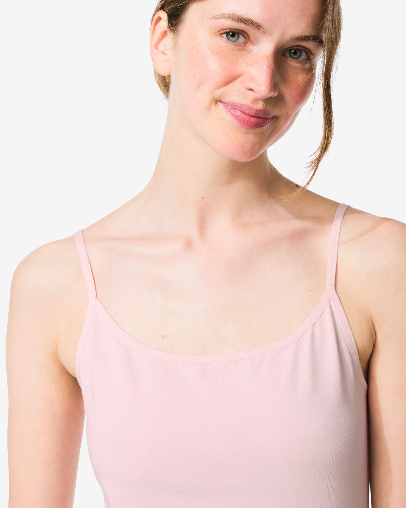 dameshemd katoen spaghettibandjes lichtroze lichtroze - 19602365LIGHTPINK - HEMA