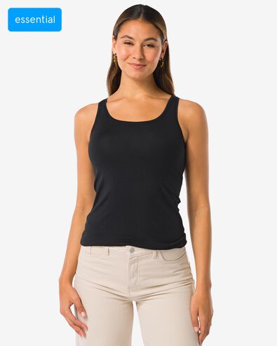 d&eacute;bardeur femme coton biologique noir - 1000004704 - HEMA