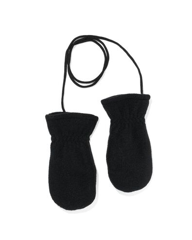 moufles enfant polaire  noir noir - 16700330BLACK - HEMA