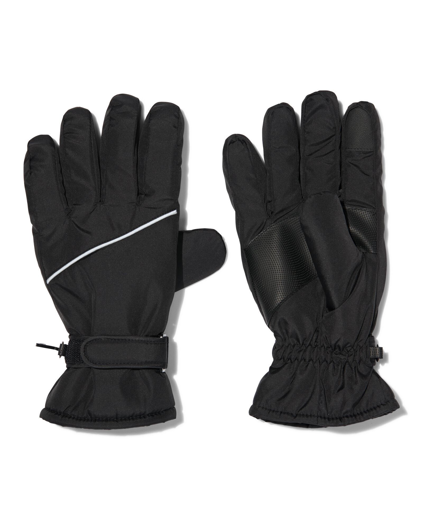 heren handschoenen waterafstotend met touchscreen zwart zwart - 1000028964 - HEMA