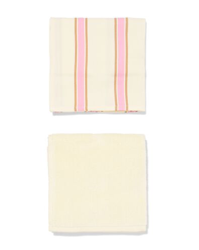 lot de torchon et essuie-mains tompouce rayures - 2 pi&egrave;ces - 5400173 - HEMA