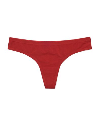 Second-Skin-Damenstring aus Mikrofaser dunkelrot - 19631345DARKRED - HEMA
