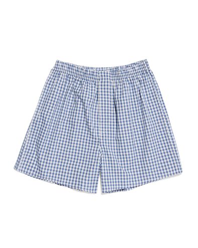 losse herenboxer blokken blauw blauw - 19190490BLUE - HEMA