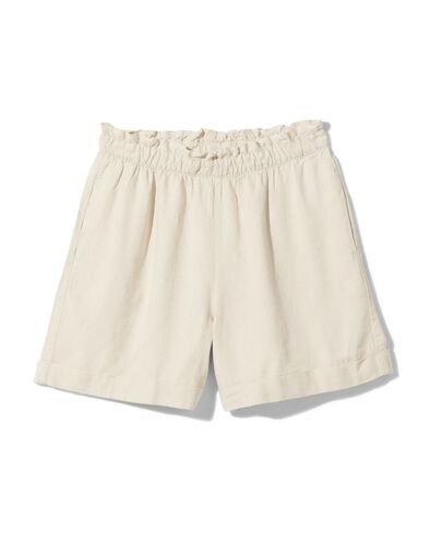 Damen-Shorts Raiza, mit Leinen beige XL - 36236734 - HEMA