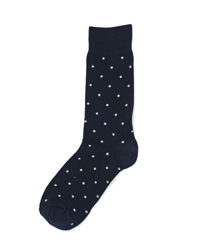 chaussettes homme avec coton pois bleu foncé bleu foncé - 4152645DARKBLUE - HEMA