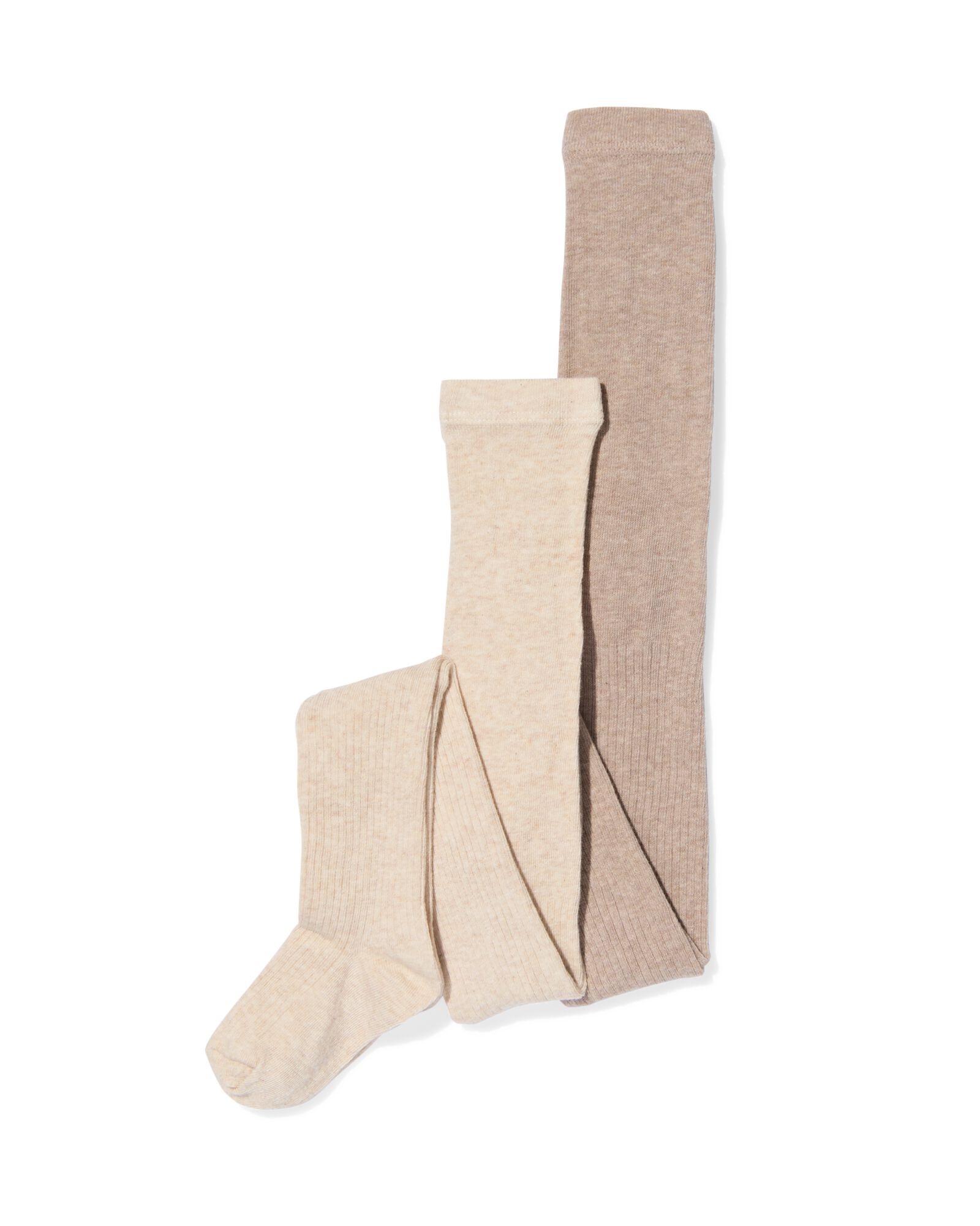 collants enfant c&ocirc;tel&eacute;s - 2 pi&egrave;ces marron clair - 4310620LIGHTBROWN - HEMA