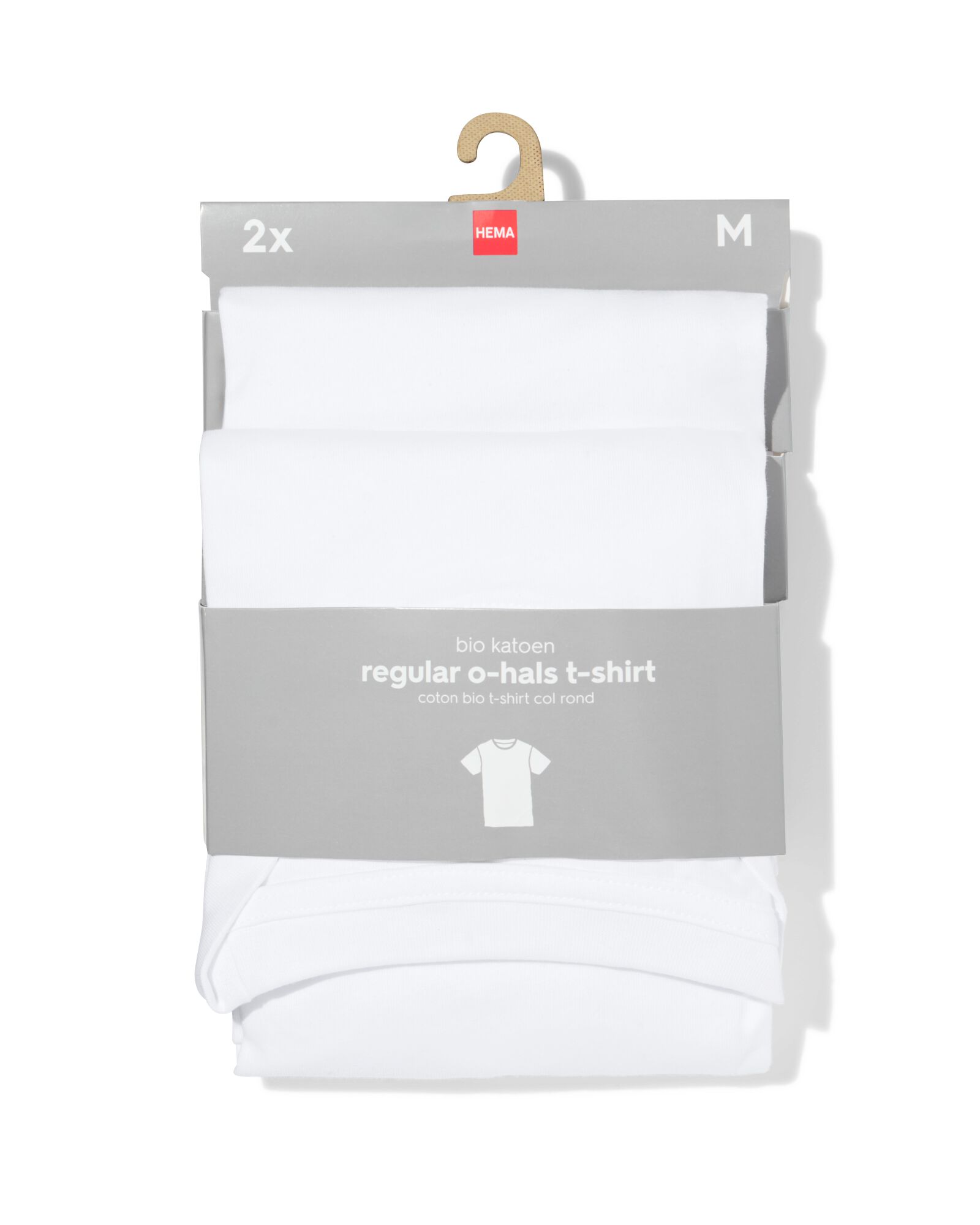 2er-Pack Herren-T-Shirts, Regular Fit, Rundhalsausschnitt weiß weiß - 1000009943 - HEMA