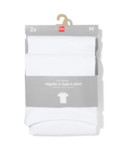 2er-Pack Herren-T-Shirts, Regular Fit, Rundhalsausschnitt weiß weiß - 1000009943 - HEMA
