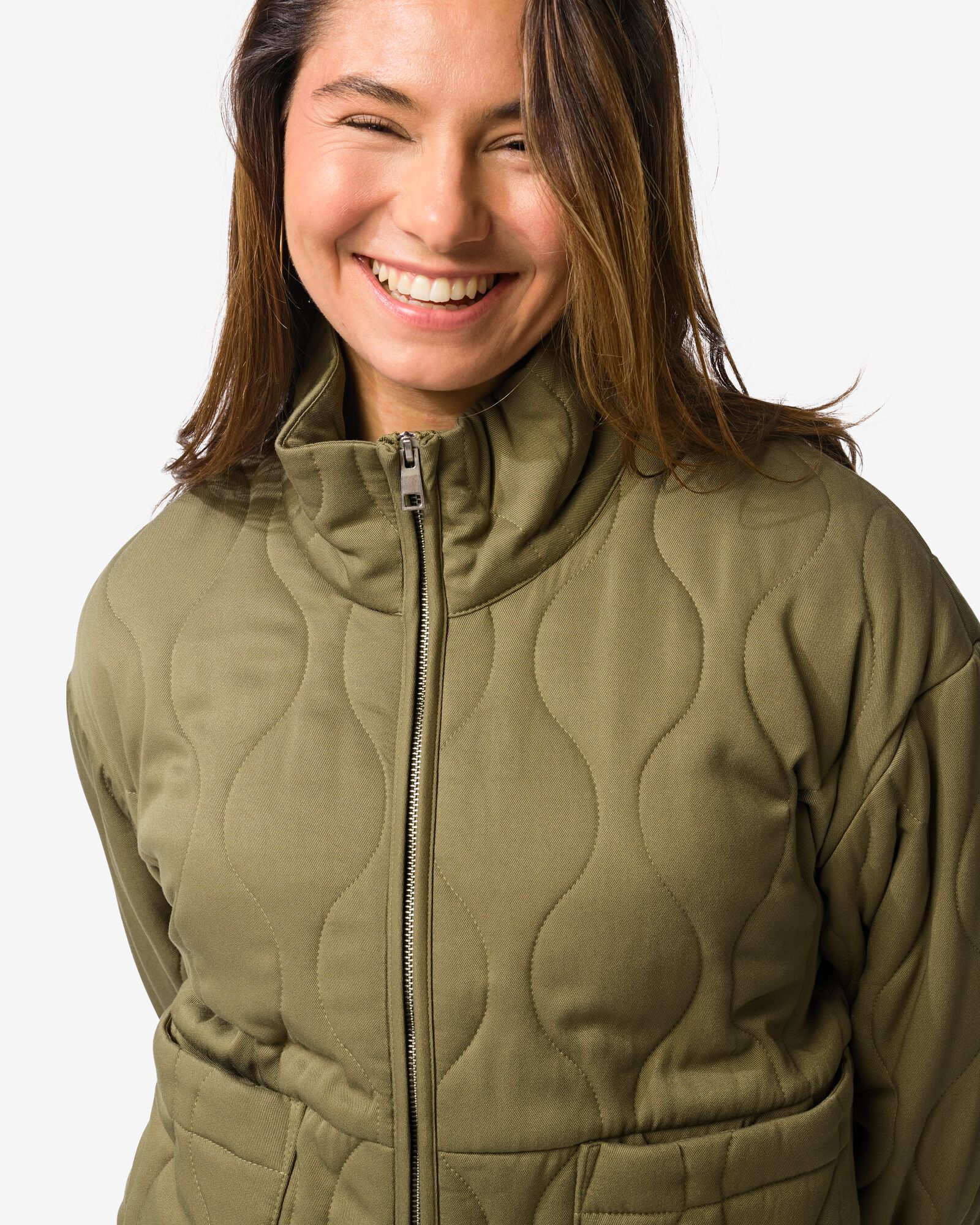 Damenjacke Jina, gesteppt dunkelgr&uuml;n dunkelgr&uuml;n - 36207430DARKGREEN - HEMA