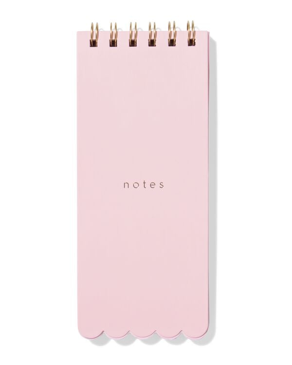 carnet de notes 20,6 x 8,5 cm rose - 14100229 - HEMA