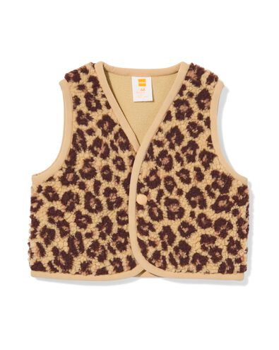 Babyweste Teddystoff, Leopard braun - 33021970BROWN - HEMA