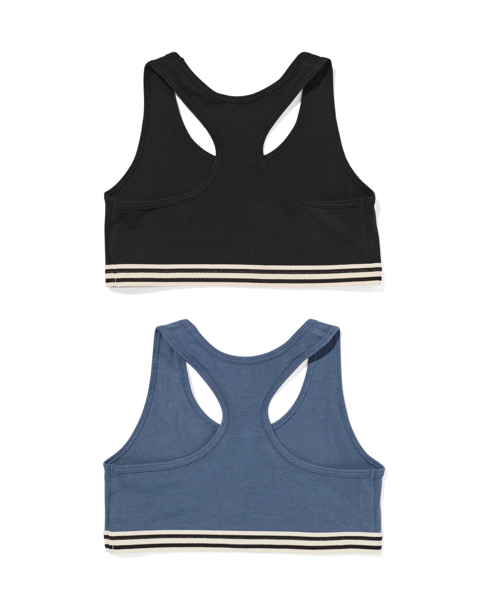 2er-Pack Kinder-Bustiers, Baumwolle/Elasthan schwarz schwarz - 19310160BLACK - HEMA