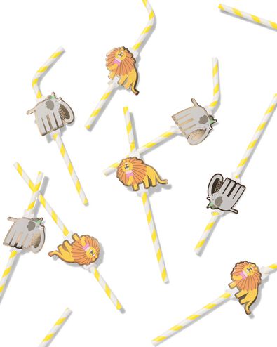 papieren rietjes feestbeest - 10 stuks - 14250090 - HEMA