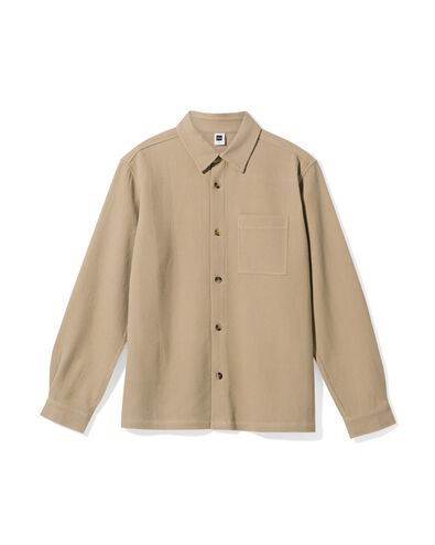 Herren-Oberhemd Stef, Waffelstruktur beige beige - 2101840BEIGE - HEMA