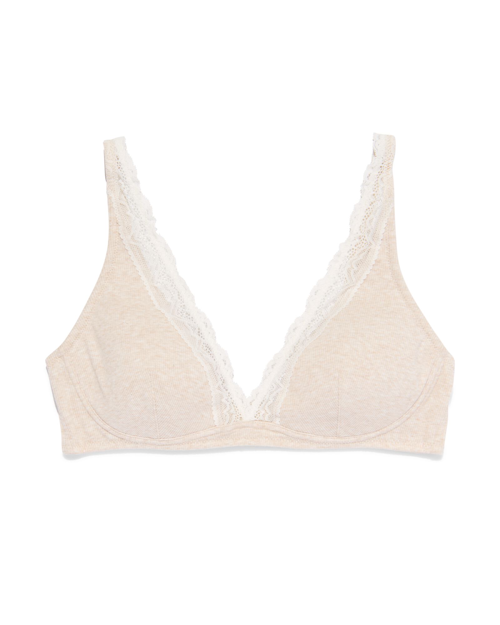 bralette met kant zonder beugel naturel naturel - 21900205NATURAL - HEMA