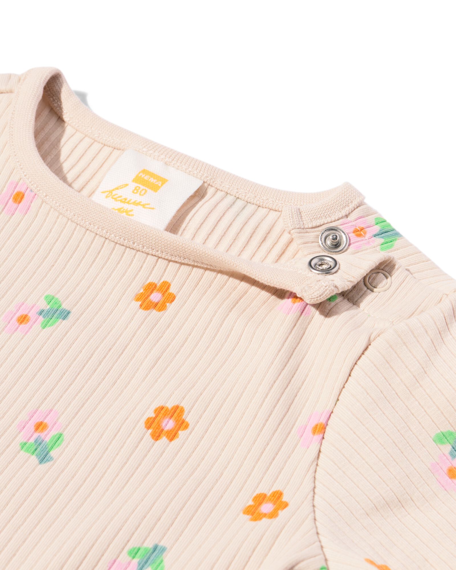 t-shirt b&eacute;b&eacute; c&ocirc;tel&eacute; fleurs - lot de 2 violet - 33088260PURPLE - HEMA