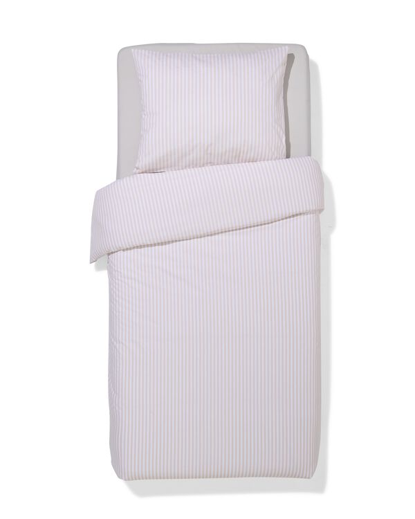 housse de couette 140x200/220 cm coton doux beige - 5750134 - HEMA