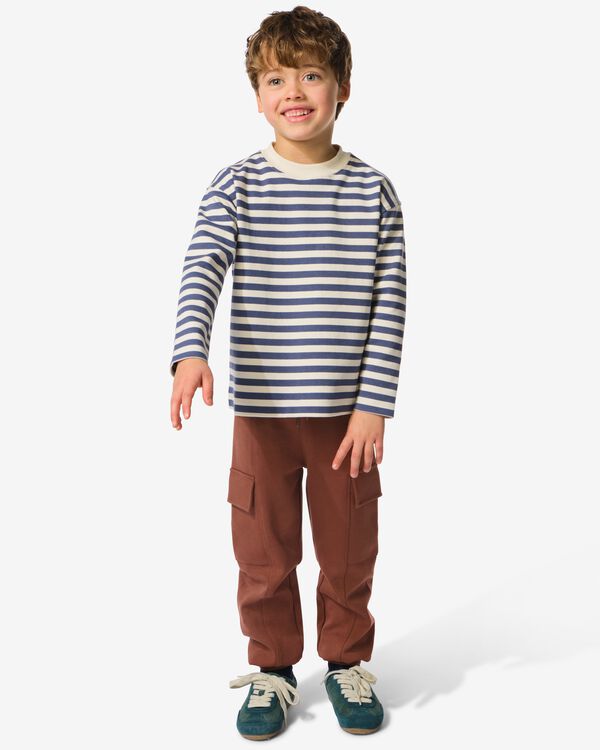 kinderbroek cargo normale fit bruin bruin - 30711818BROWN - HEMA
