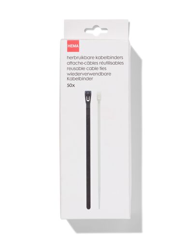50 attache-câbles réutilisables - 81010022 - HEMA