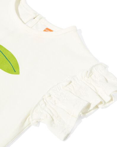t-shirt bébé citron blanc cassé 62 - 33046351 - HEMA