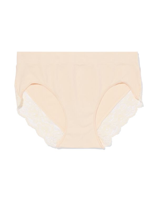 culotte hipster femme sans coutures microfibre avec dentelle naturel naturel - 19603044NATURAL - HEMA