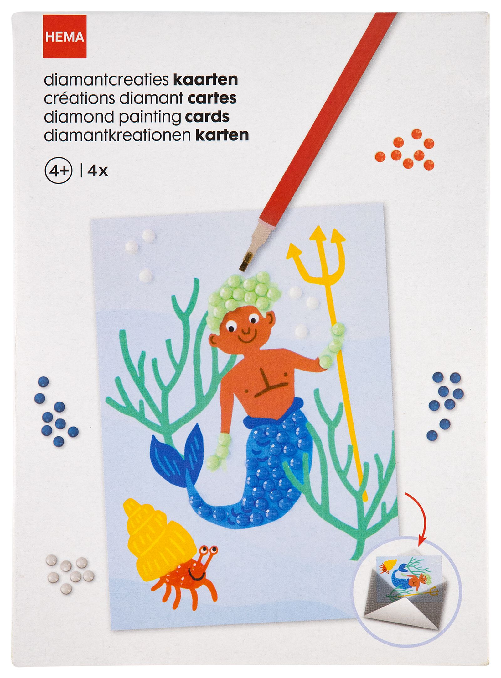 cr&eacute;ations en diamants cartes vie sous-marine A6 - 15940050 - HEMA