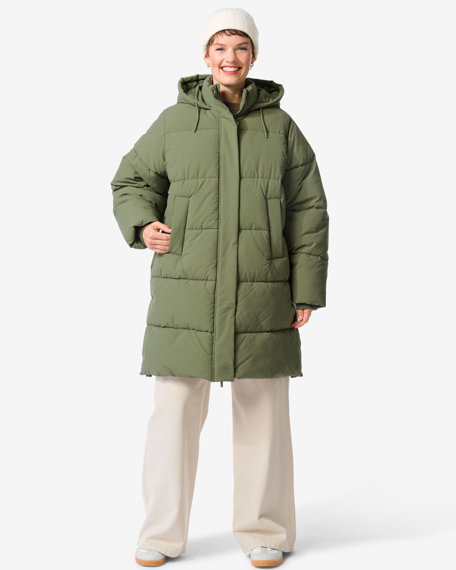 Manteau Matelassé Femme Jack Wills Vert Kaki Taille 8 - Occasion Très Bon état