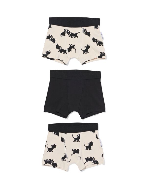 boxers enfant Takkie et Siepie - lot de 3 noir/blanc - 19203760BLACKWHITE - HEMA