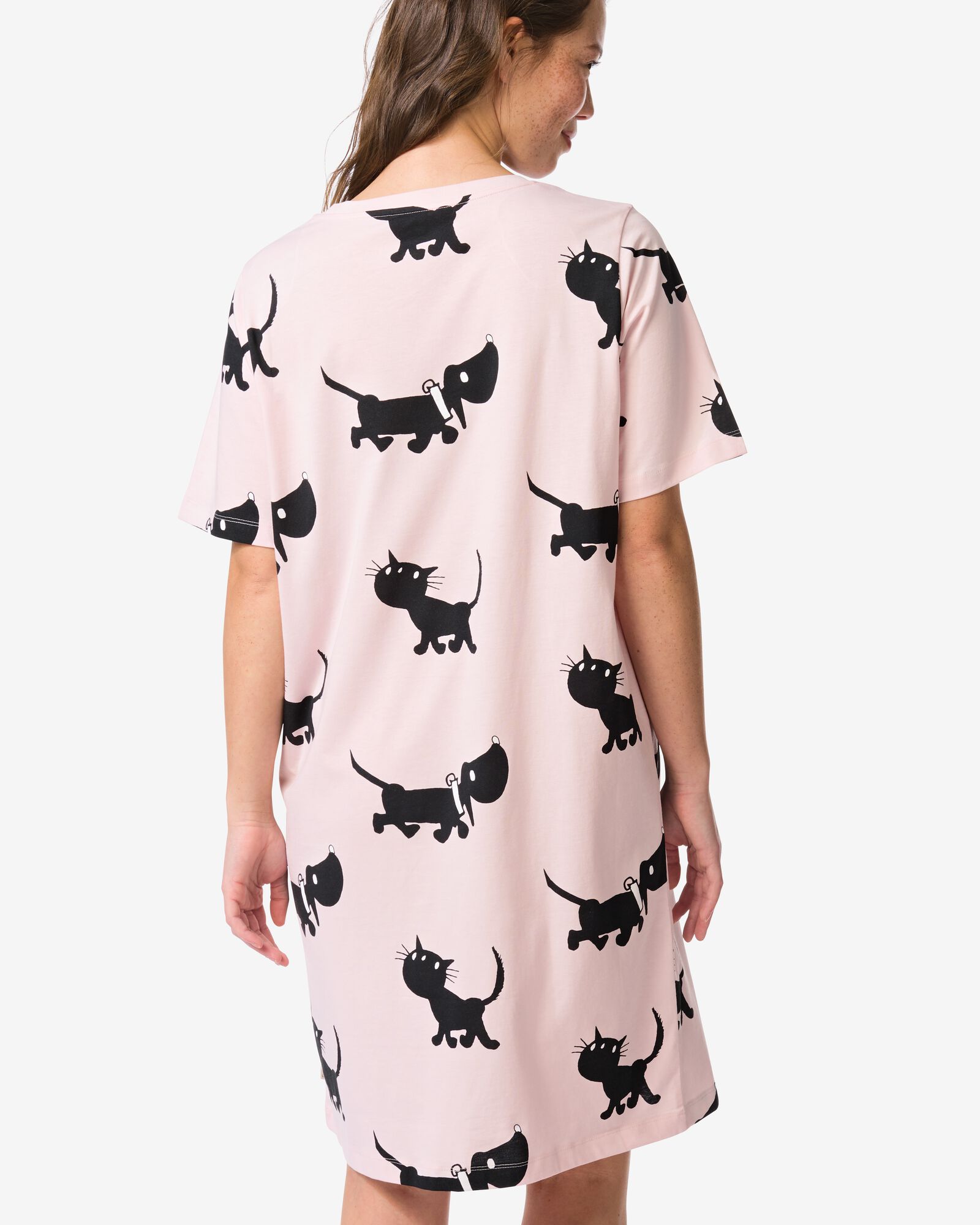 Takkie damesnachthemd jersey lichtroze lichtroze - 23401265LIGHTPINK - HEMA