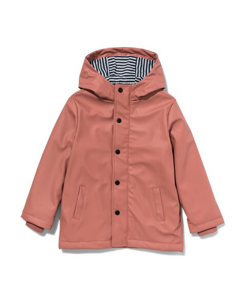 manteau enfant avec revêtement en caoutchouc et capuche rose rose - 1000029632 - HEMA
