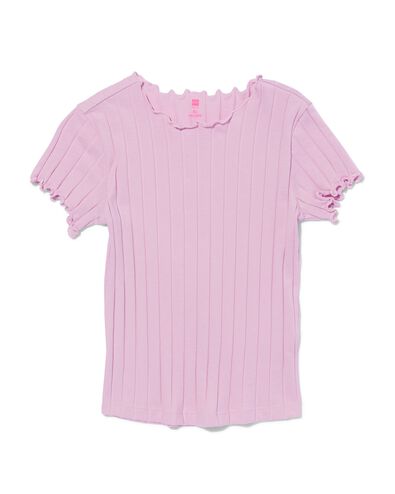 kinder t-shirt met ribbels paars paars - 30834005PURPLE - HEMA
