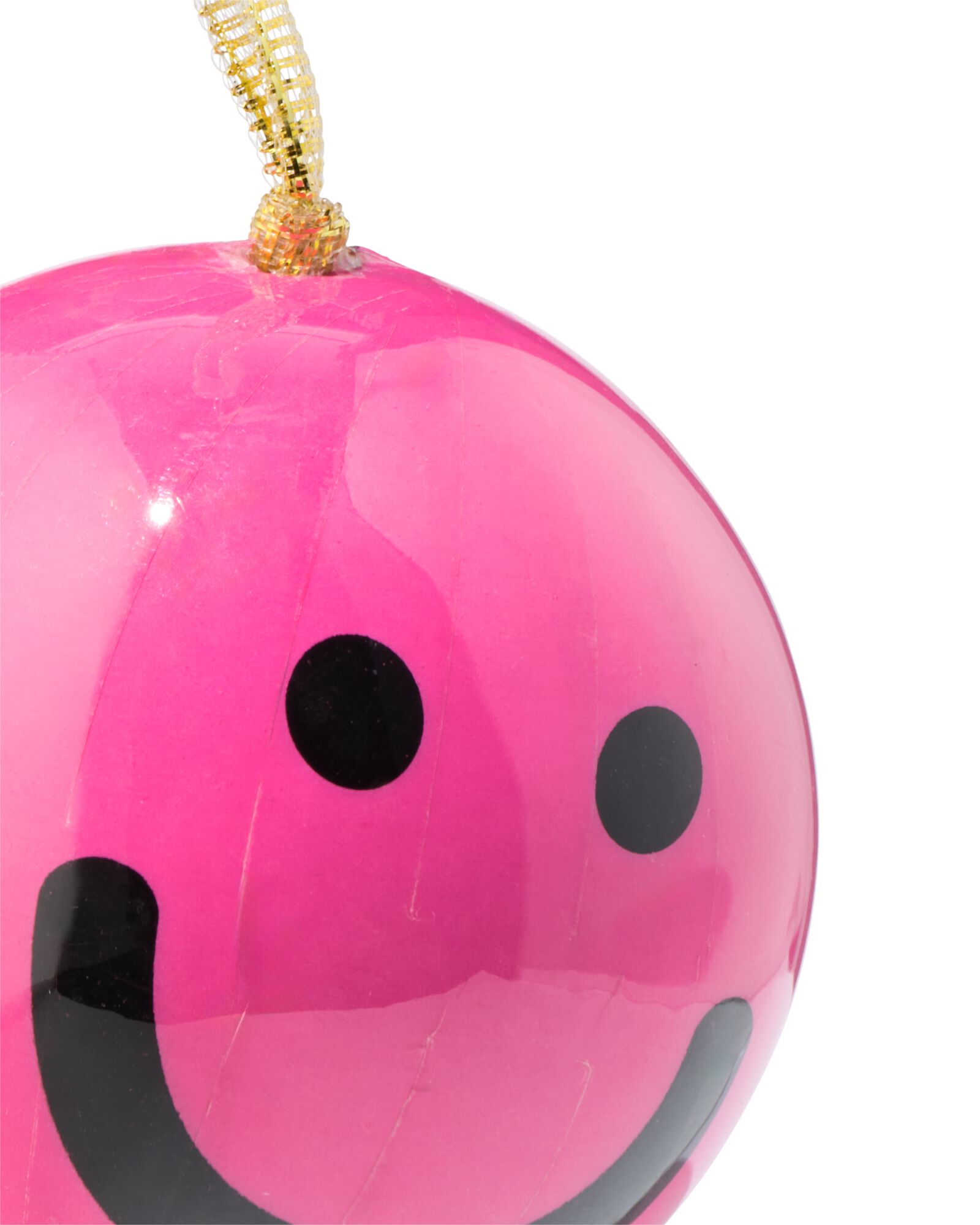 boule de No&euml;l 6 cm papier visage rose - 25101284 - HEMA