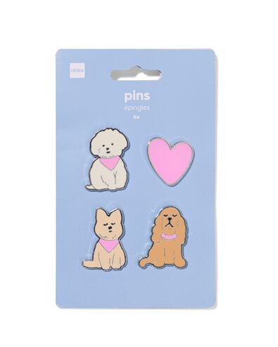emaille pins set - 4 stuks - 61104419 - HEMA