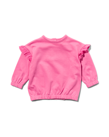 Baby-Sweatshirt mit Rüschen knallrosa knallrosa - 1000029731 - HEMA