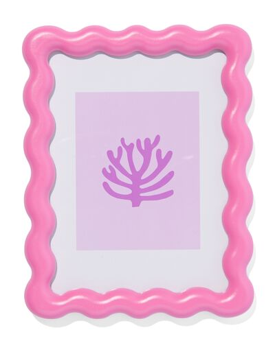 fotolijst 15x20cm roze hout golven - 13640004 - HEMA