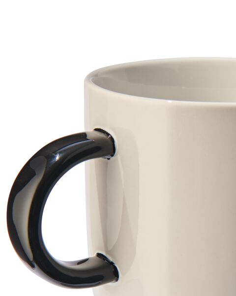 mug en faïence blanc/noir 350 ml - U - 61120116 - HEMA