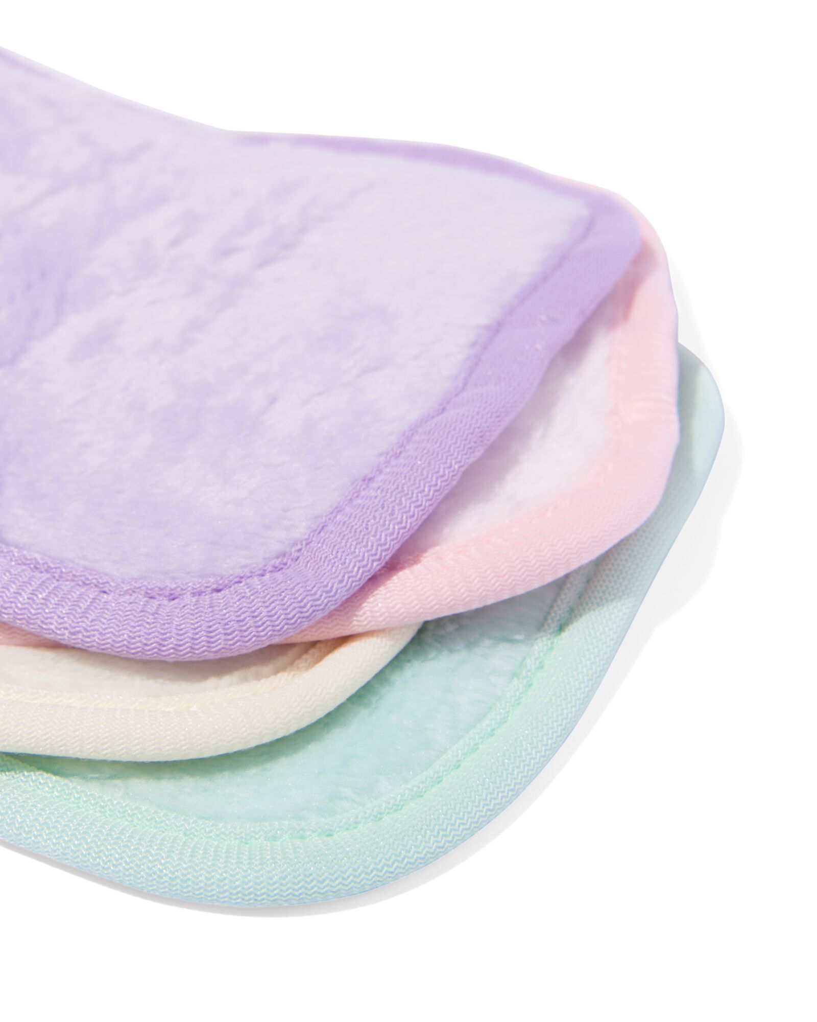 herbruikbare gezichtsreinigingsdoekjes met was- en bewaarzakje 8cm - 4 stuks - 11500014 - HEMA