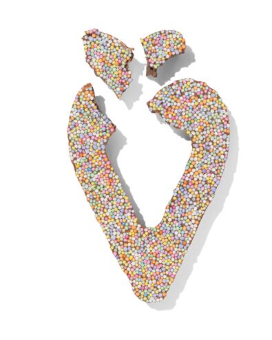 coeur en chocolat avec perles de sucre - 10360011 - HEMA