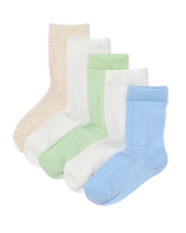 5er-Pack Kinder-Socken, mit Baumwolle bunt bunt - 4310255MULTI - HEMA