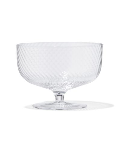 coupe &agrave; glace en verre Bergen &agrave; relief torsad&eacute; - 9401156 - HEMA