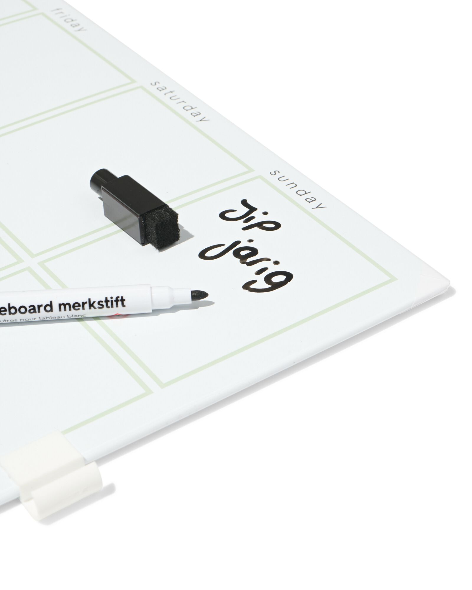 whiteboard met beschrijfbare magneten 60x29.5cm week - 14803971 - HEMA